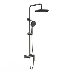 Душевая система Vincea Arco с изливом Вороненая сталь