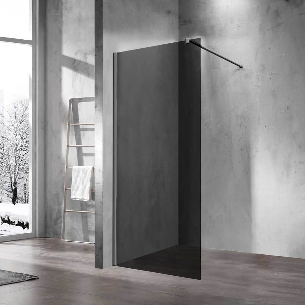Душевая перегородка Vincea Walk-In Вороненая сталь / Тонированное