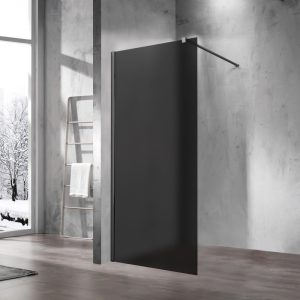 Душевая перегородка Vincea Walk-In Вороненая сталь / Тонированное матовое