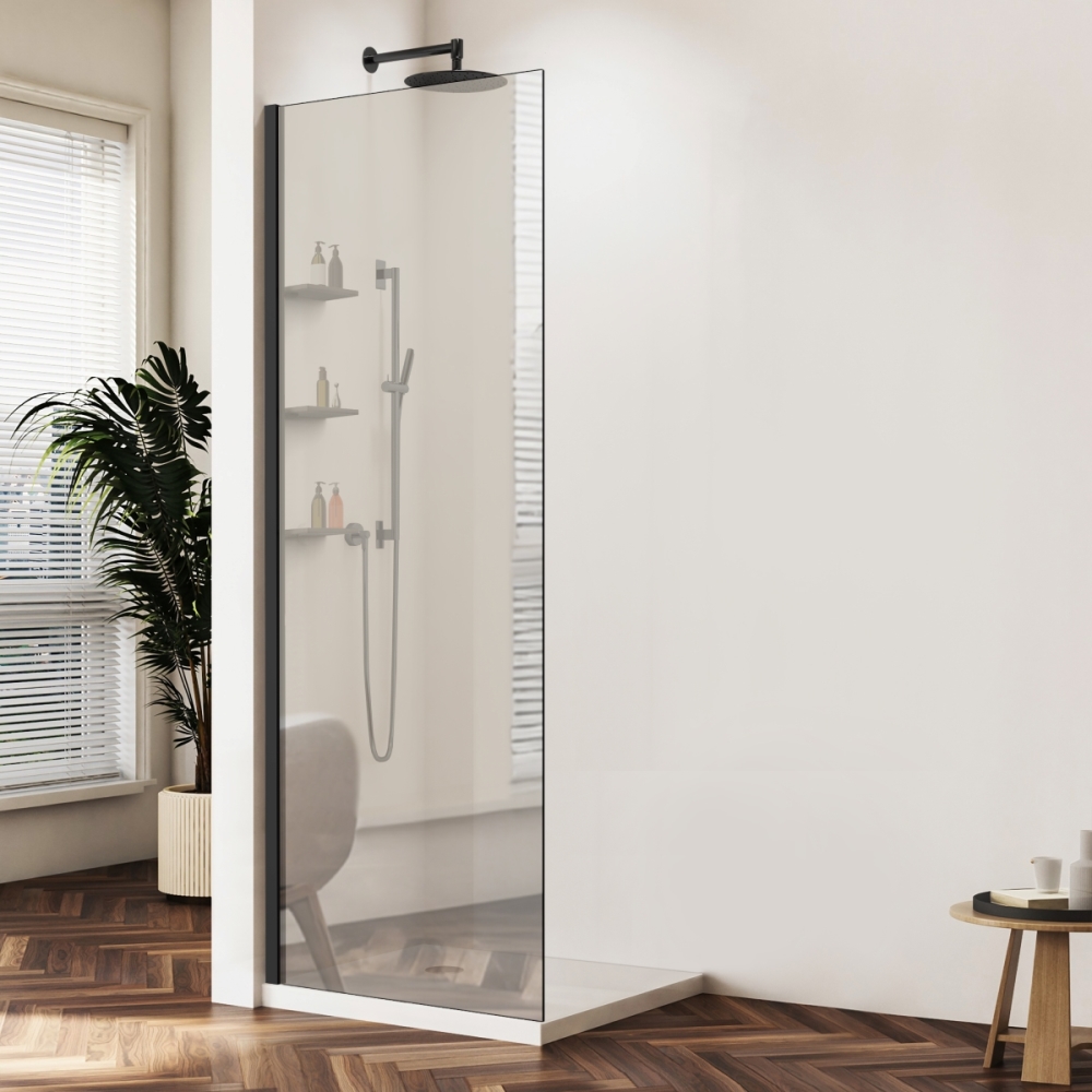 Душевая перегородка Vincea Walk-In Черный / Зеркальное