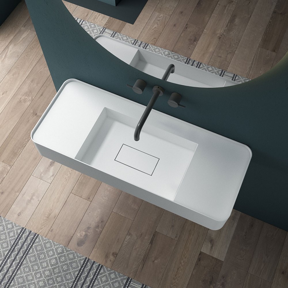Раковина подвесная Vincea Solid Surface 120 Белый матовый — изображение 3