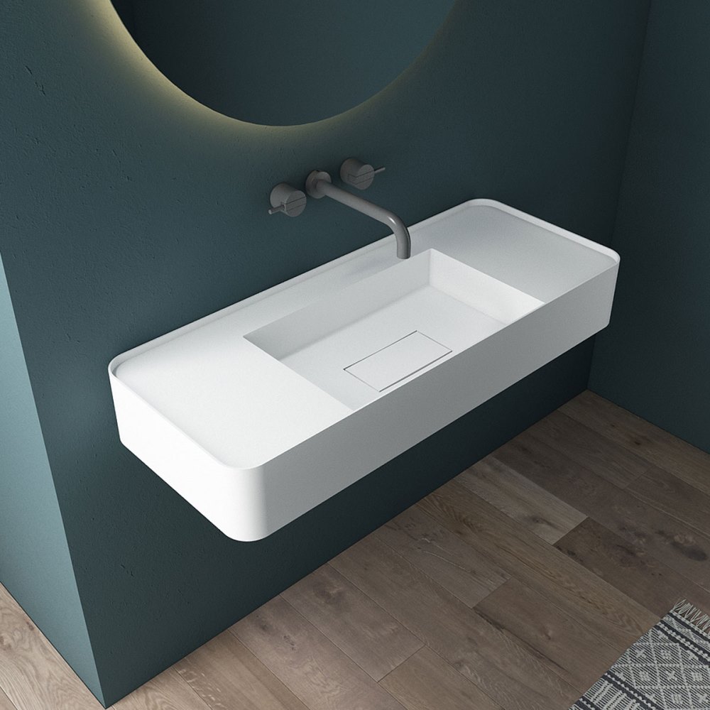 Раковина подвесная Vincea Solid Surface 100 Белый матовый